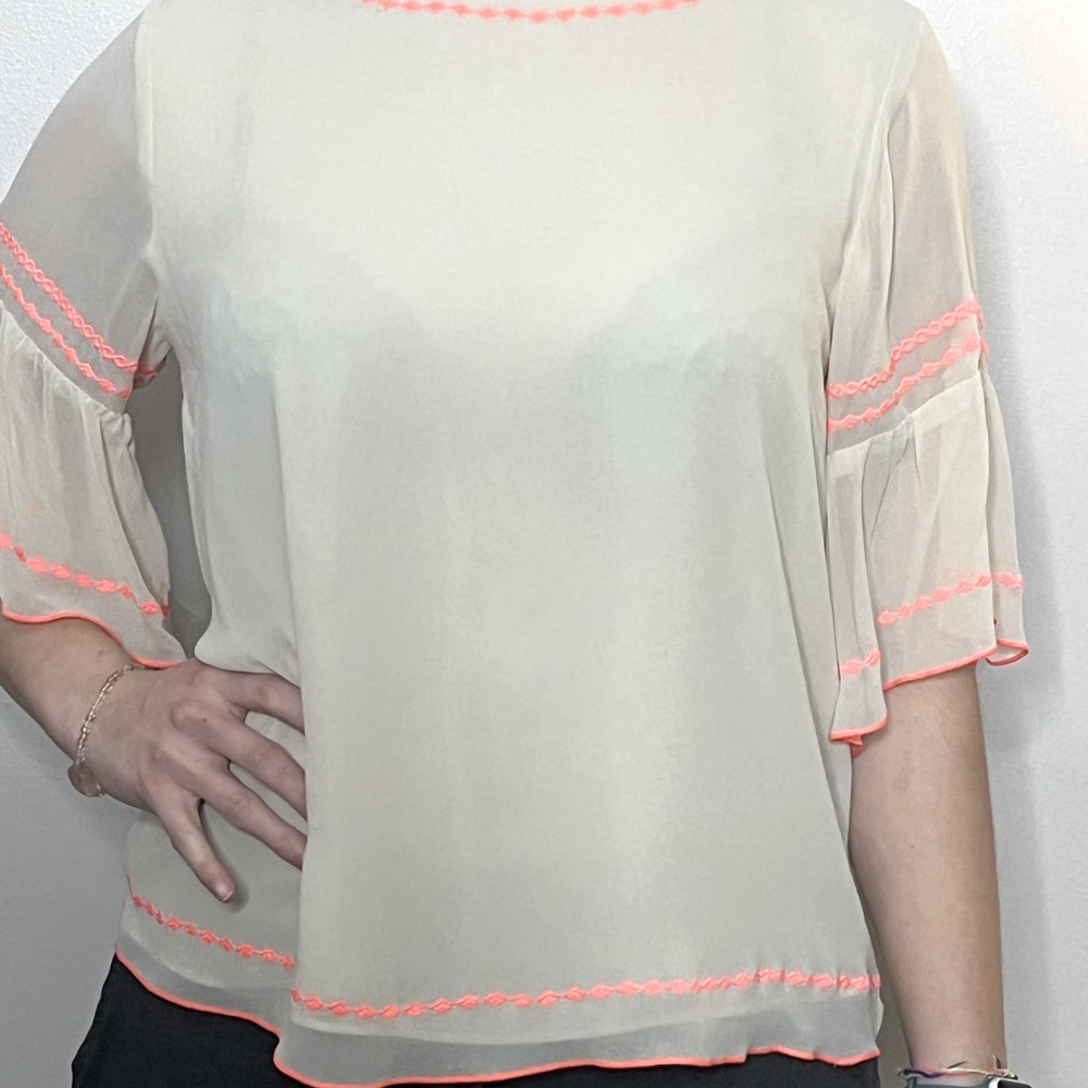 Beautiful taupe sheer blouse, new w/o tags! $22